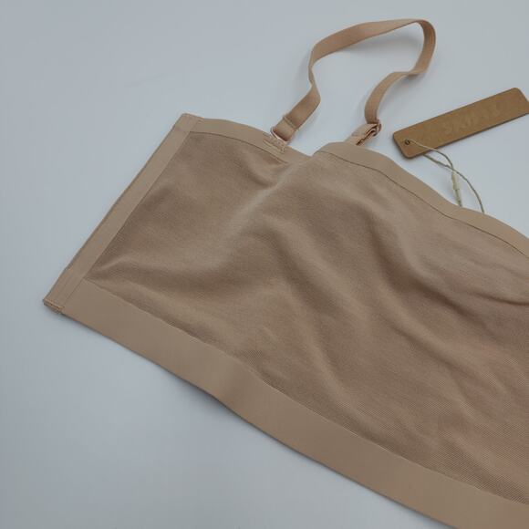 Skims Powermesh Bandeau Bralette In Clay Size M - Picture 3 of 6